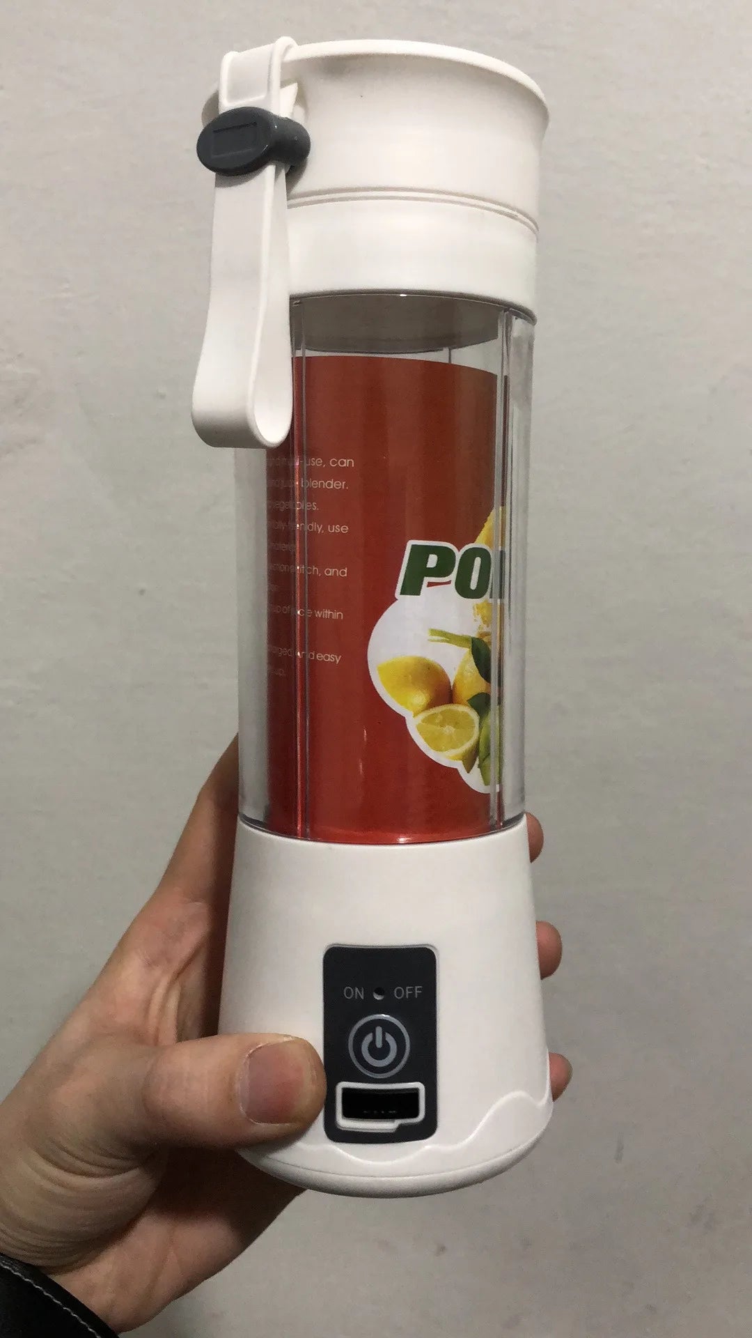 Przenośna Elektryczna Sokowirówka Mini USB – Blender do Owoców, Koktajli i Soków